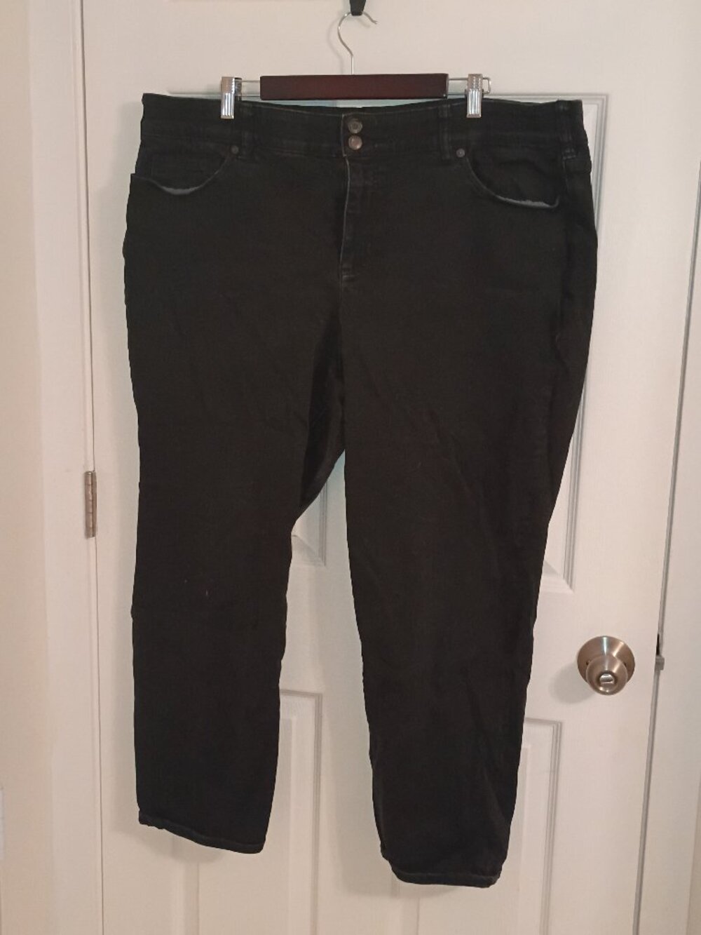 Lands End Black Denim Jeans Size 24